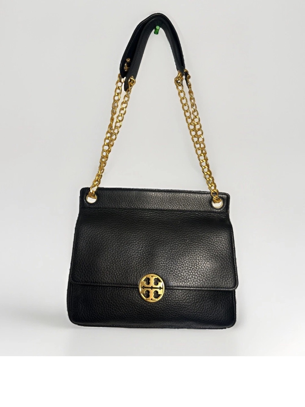 Tory Burch Chelsea Black Flap Saddle Convertible Shoulder/Crossbody Bag MSRP 475